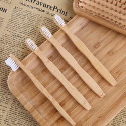Бамбуковые зубные щетки с мягкой щетиной, ваше ЛОГО