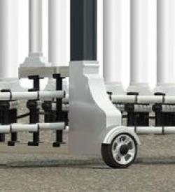 Конструкция складных ворот для завода