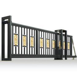 Откатные ворота из кованого железа