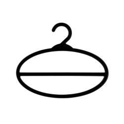 Вешалка для шарфа из черного пластика