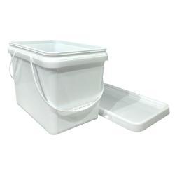 Квадратное пластиковое ведро с крышкой и ручкой, 20 л
