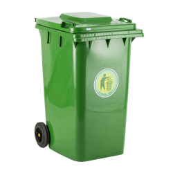 Пластиковый мусорный бак с колесами