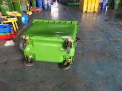 Промышленный пластиковый контейнер для мусора на 1100 литров HDPE