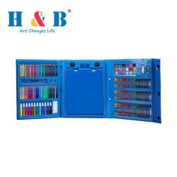 Набор канцелярских принадлежностей синего цвета для детей, 208 шт.