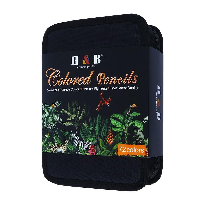 Высококачественный набор для рисования цветными карандашами на масляной основе, 72 шт.