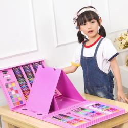 Набор из 176 розовых радужных канцелярских принадлежностей для детей в подарок