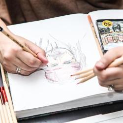 Профессиональный набор цветных карандашей, 50 шт.