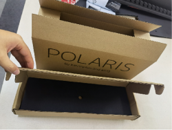 Цветная коробка с двухсторонней печатью и губкой внутри