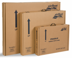 Бумажная коробка с упаковочной вставкой из пеноматериала