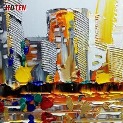 Городской пейзаж, картина маслом на холсте