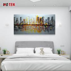 Городской пейзаж, картина маслом на холсте