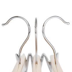 Высококачественные деревянные вешалки для брюк с металлическими зажимами