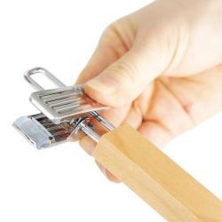 Высококачественные деревянные вешалки для брюк с металлическими зажимами