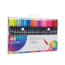 Набор из 60-120 цветов, фломастеры с двойным наконечником для творчества (арт. 21102014)