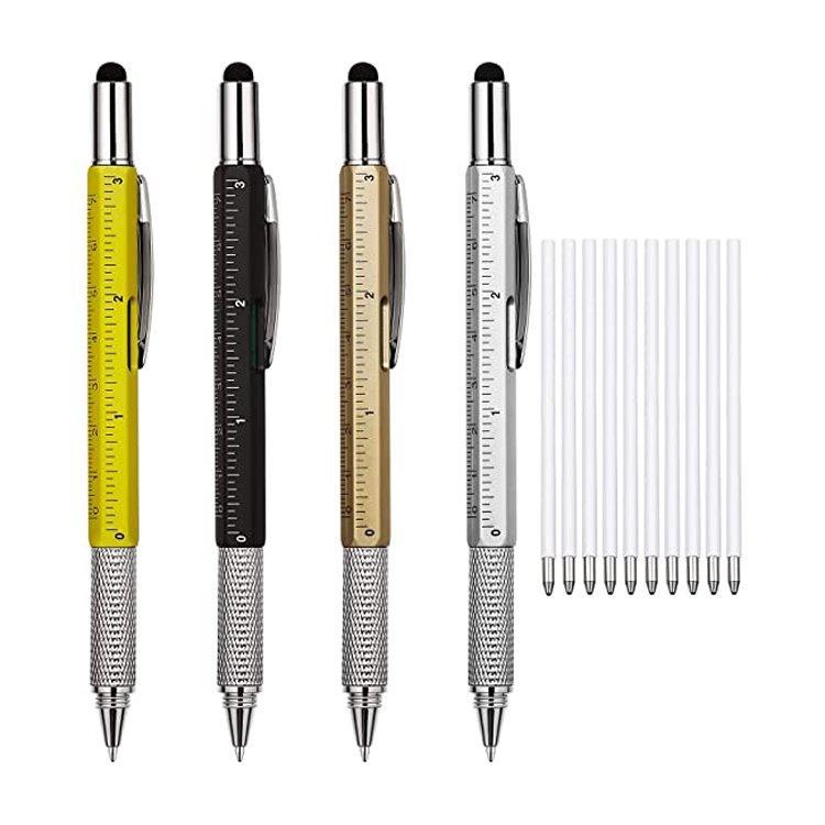 Многофункциональная ручка-инструмент 6 в 1 с отверткой, уровнем и линейкой (арт. 21082013)