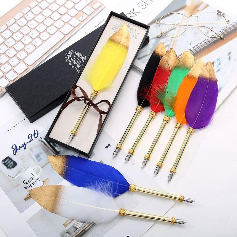 Оптовая продажа перьевых ручек с металлическим гусиным пером на заказ (арт. 21082026)