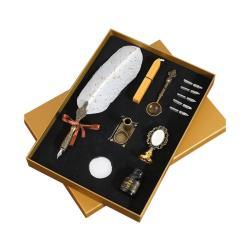 Высококачественный набор перьевых ручек с подарочной коробкой и печатью (арт. 21082033)