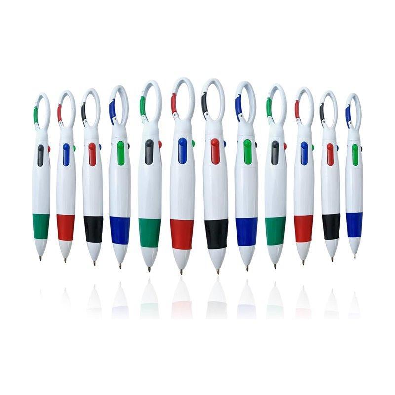 Пластиковая шариковая ручка 4 в 1, многоцветная, канцелярия для учеников (арт. 21082066)