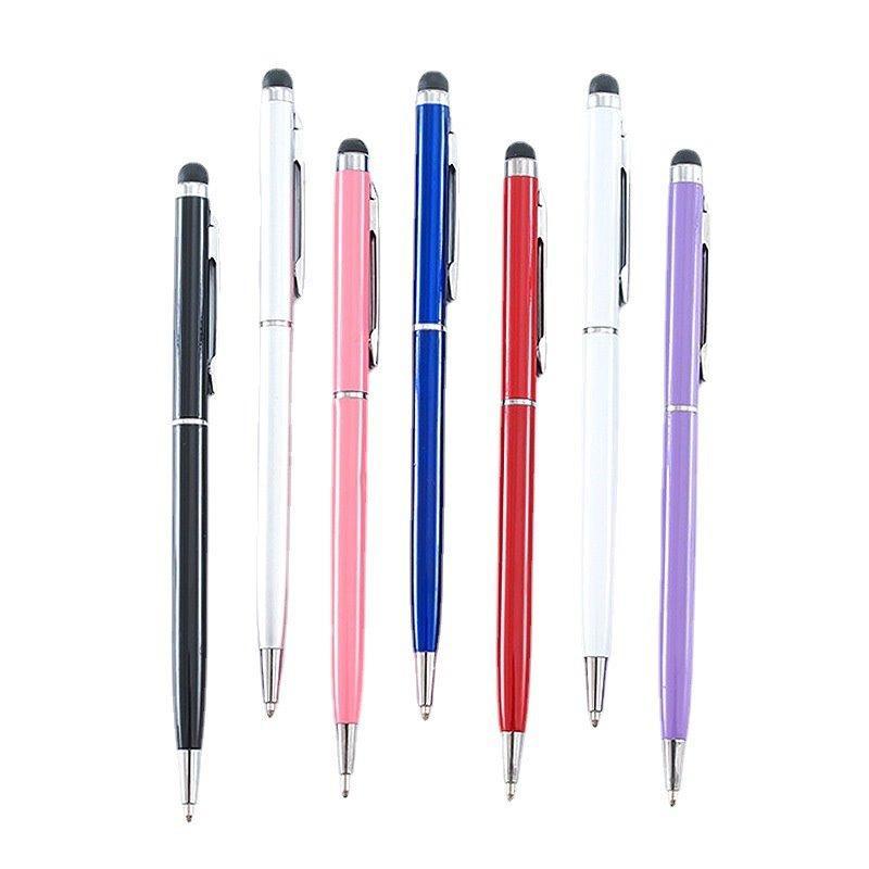 Пластиковая ручка-стилус 2 в 1 с логотипом, рекламная подарочная ручка (арт. 21082100)