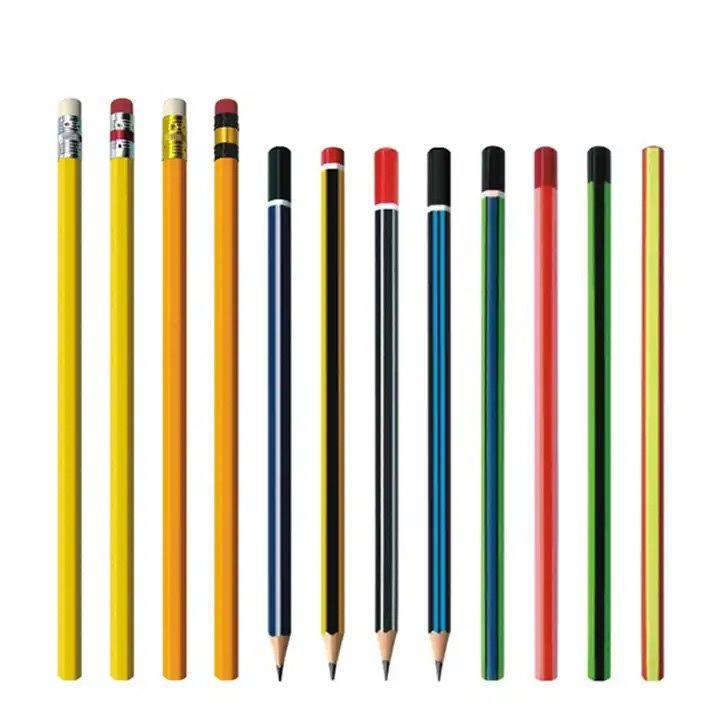 Шестиугольные деревянные карандаши с логотипом на заказ, дешевые оптовые карандаши (арт. 21082119)