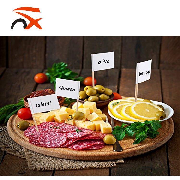 Декоративный флаг-зубочистка с логотипом и деревянной палочкой (арт. 21102865)