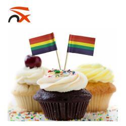 Мини-зубочистки с бумажными флажками, на заказ (арт. 21102867)