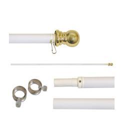 Флаг США 3x5 футов с телескопическим флагштоком, прочный комплект (арт. 21102879)