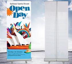 Рекламный баннер на ПВХ с цифровой печатью, раздвижной 80x200 см (арт. 21102888)