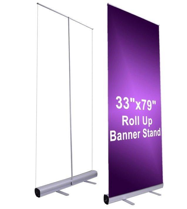 Портативная алюминиевая раздвижная стойка для баннера с логотипом (арт. 21102908)