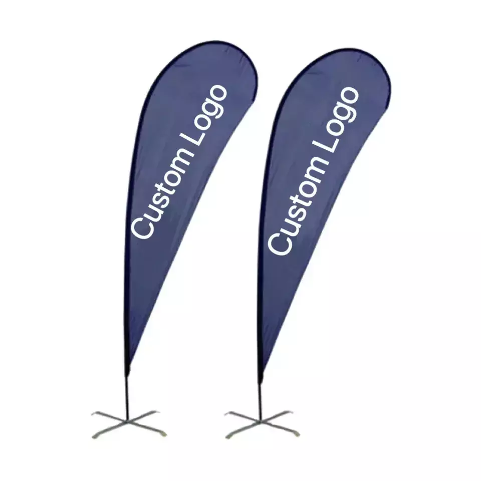 Качественный рекламный каплевидный флаг с флагштоком из стекловолокна (арт. 21102965)
