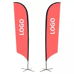 Качественный рекламный каплевидный флаг с флагштоком из стекловолокна (арт. 21102965)