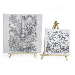 Детский набор для рисования с мультяшными рисунками и холстом на раме (арт. 04111554)