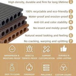 Водостойкие террасные доски Tercel для балкона и сада, композитный настил DIY (арт. 04111742)