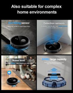 Робот для уборки пола с лазерной навигацией, влажная и сухая уборка (арт. 04111240)
