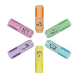 Набор из 6 пастельных флуоресцентных маркеров для заметок, канцелярия для офиса и школы (арт. 2711792)