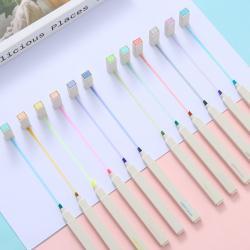 Набор маркеров с мягким стержнем для заметок, нежные цвета для студентов, защита для глаз (арт. 2711801)