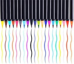 Набор маркеров для акварели, 20 цветов, с мягким наконечником и возможностью заправки (арт. 2811450)