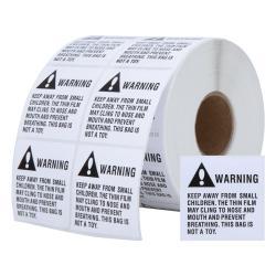 Термоэтикетки 150x100 мм с маркировкой "Хрупкий груз" для логистики (арт. 2611616)