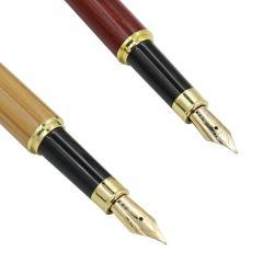 Деревянная перьевая ручка из бамбука и палисандра с золотой отделкой, для подарков (арт. 2611651)