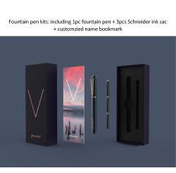 Уникальная прозрачная перьевая ручка с золотым корпусом, премиальный дизайн (арт. 2611656)