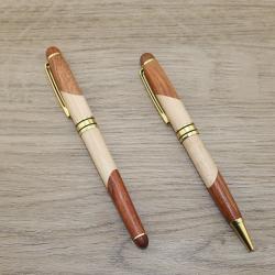 Роскошный набор: ручка из клена и палисандра в деревянной коробке, с логотипом (арт. 2611661)