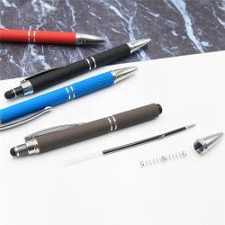 Металлическая ручка с мягким стилусом и шариковым наконечником, 2 в 1 (арт. 2611679)