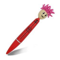 Пластиковая шариковая ручка с фигуркой на конце, для рекламных акций (арт. 2611711)