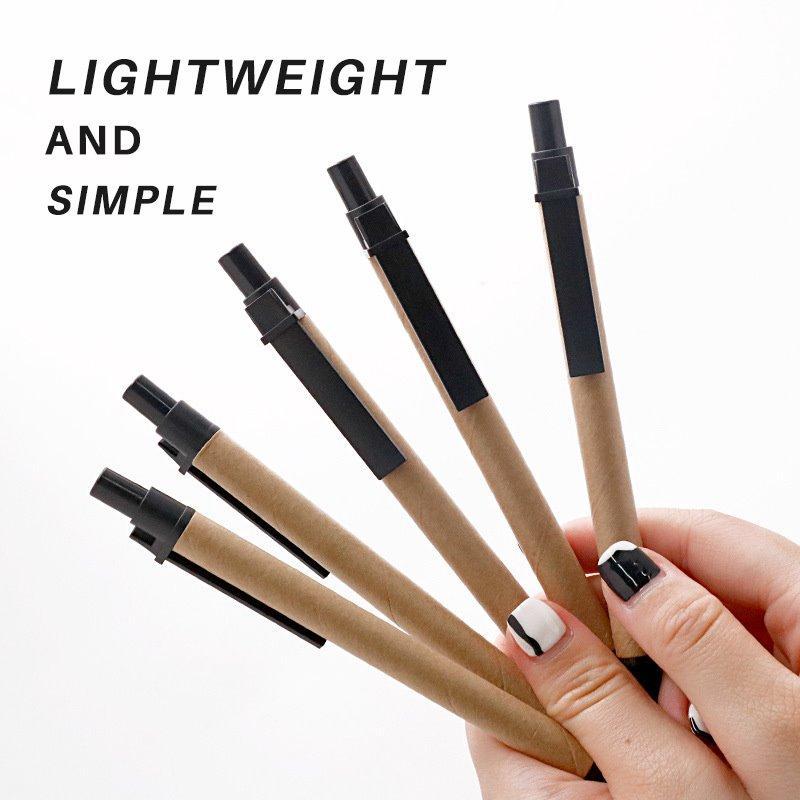 Крафтовая ручка черного цвета, на заказ, рекламный дизайн (арт. 2611714)