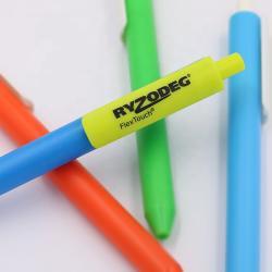 Пластиковая шариковая ручка с резиновым захватом, с логотипом, на заказ (арт. 2611721)