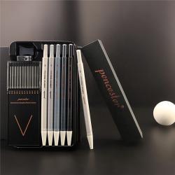 Набор карандашей для рисования HB, 2B, 4B, 6B, с точилкой и запасными стержнями (арт. 2611755)