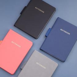 Блокнот A5 с толстой обложкой из искусственной кожи, с петлей для ручки (арт. 612767)