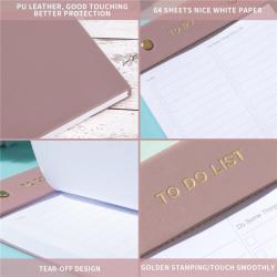 Блокнот с обложкой из PU-кожи с отрывными листами, 100 г/м², с линейками и дизайном (арт. 612781)