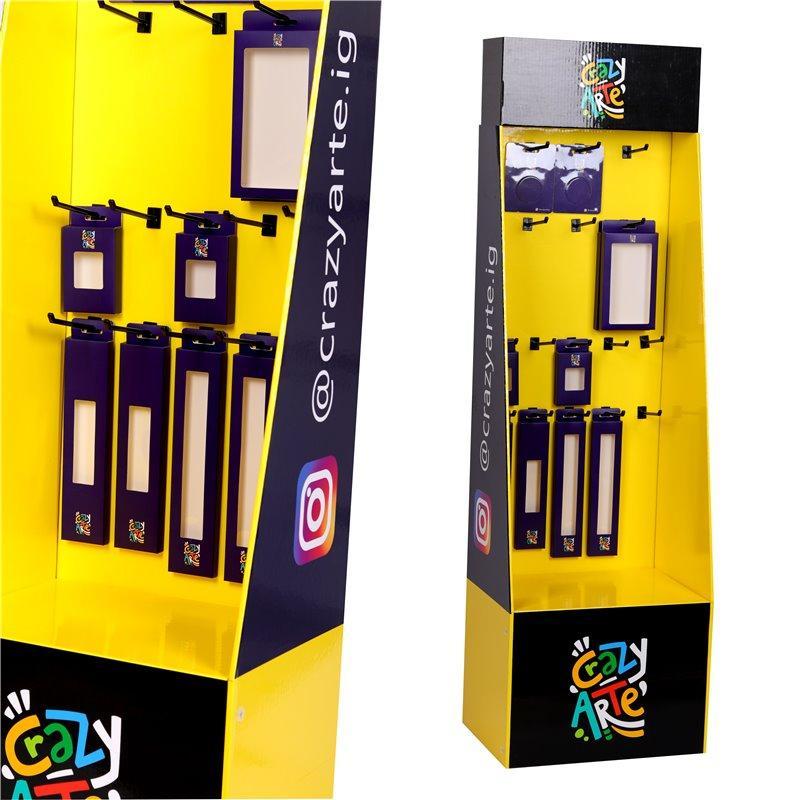 Напечатанная картонная стойка с крючками для POS-продукции и аксессуаров (арт. 1112908)