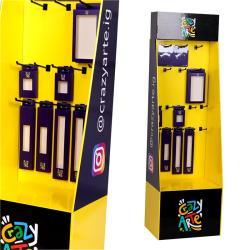 Напечатанная картонная стойка с крючками для POS-продукции и аксессуаров (арт. 1112908)